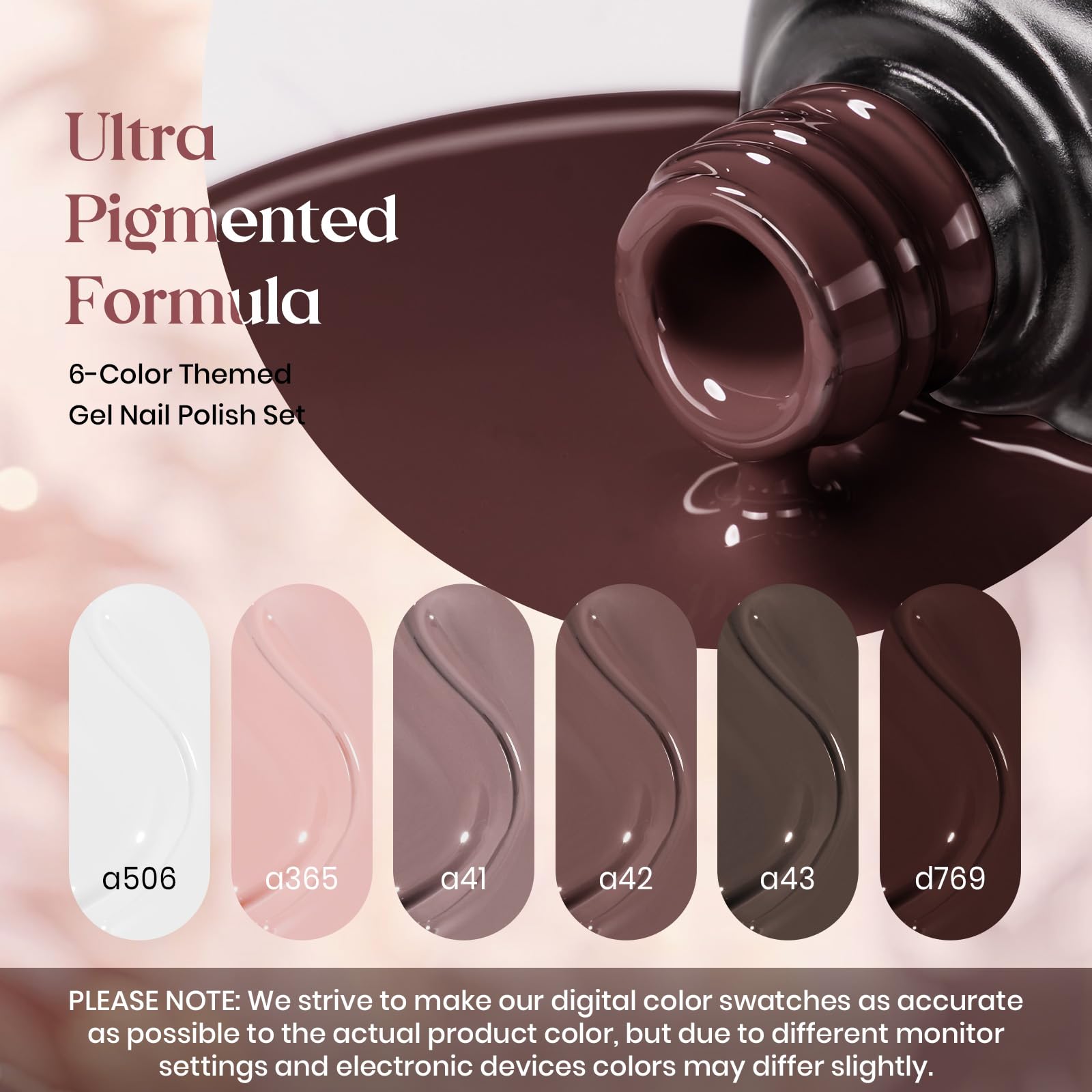beetles Brown Gel Nail Polish Set caramel bottles highlight sweet, sophisticated transitions.