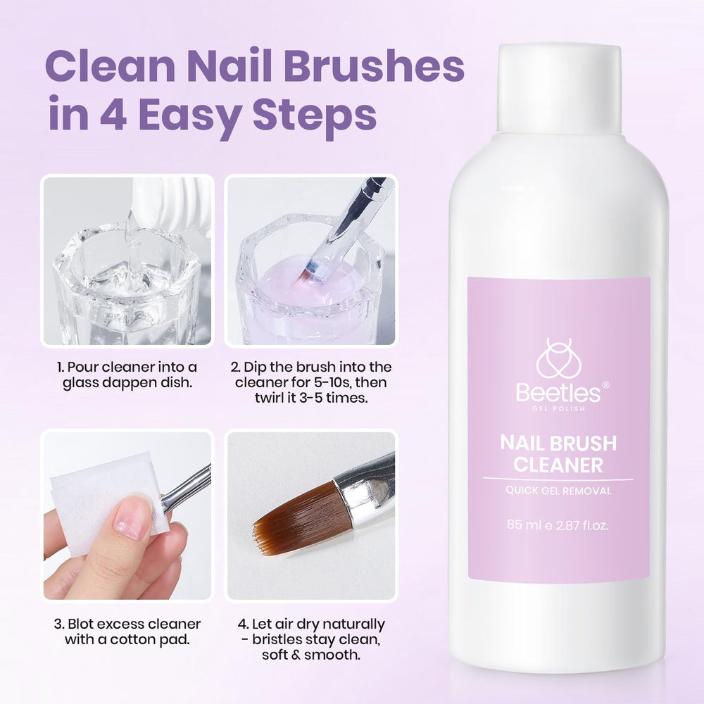 Beetles Gel Polish brush cleaner moisturizes bristles to extend life