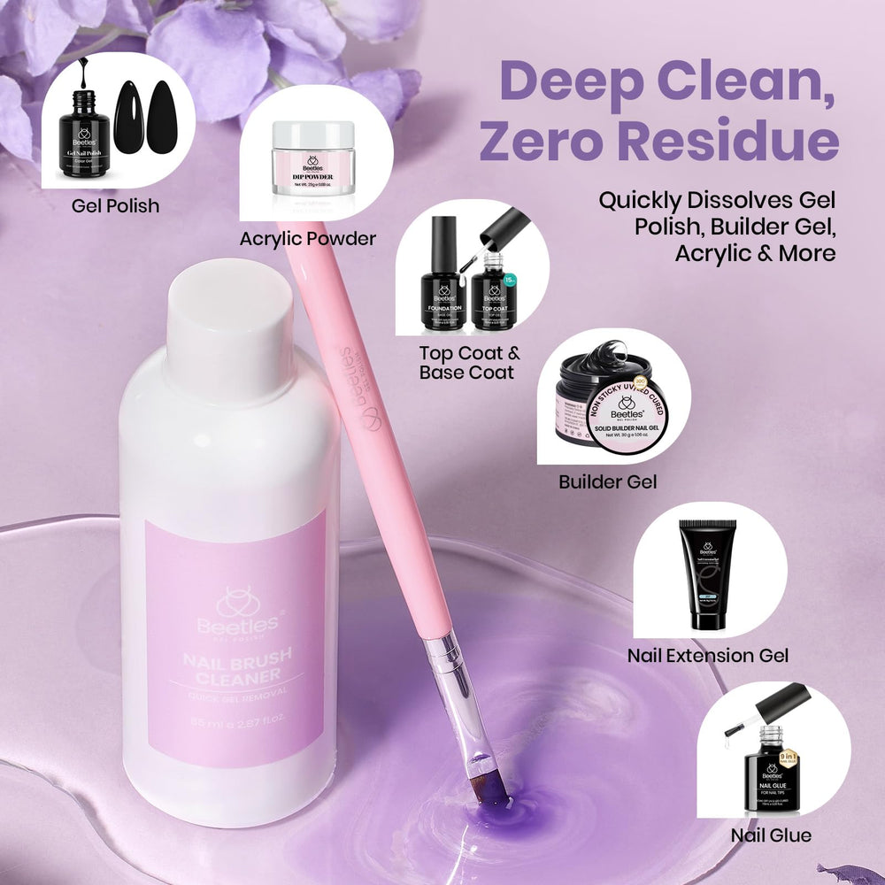 Beetles Gel Polish brush restorer demonstrates break-in for soft, responsive bristles
