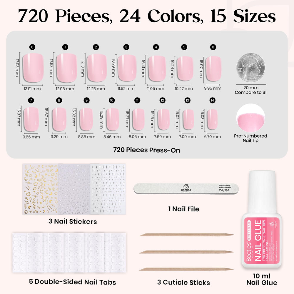 Beetles Bubble Pop nail tabs stickers simplify hobby-level nail art.