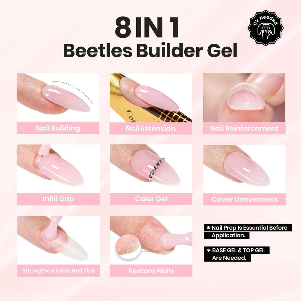 Beetles Builder Gel 8-in-1 concept demonstrates multi-use versatility for nails at home