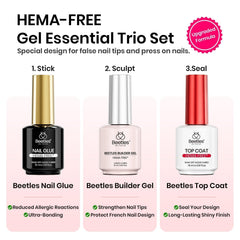 Beetles builder gel 8-in-1 with liner brush for precise shaping and apex