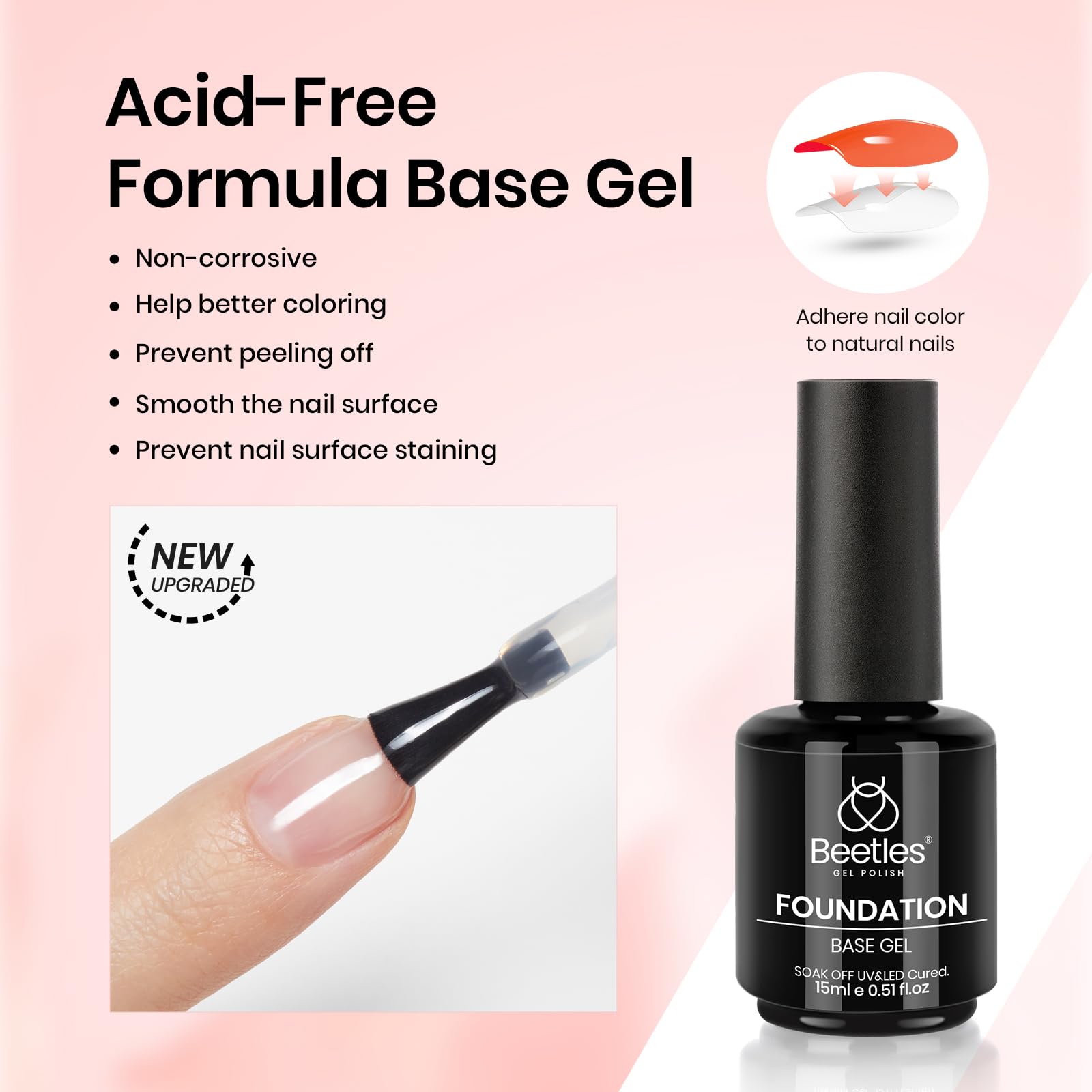 Beetles builder gel extension shows nail lengthening and apex creation for natural-looking extensions