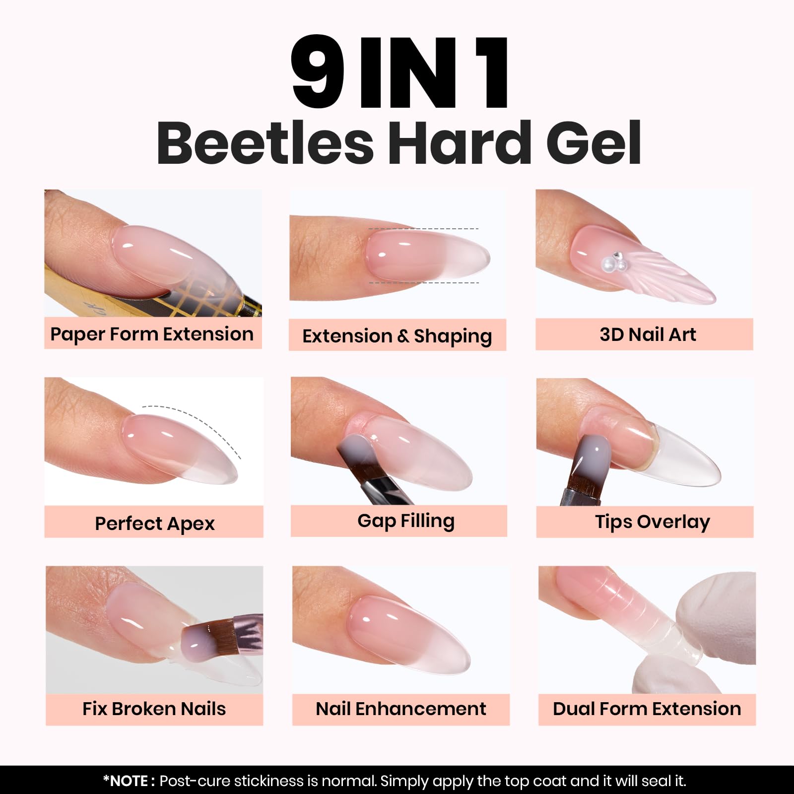Beetles Builder Gel glass cup setup highlighting mixing and consistency for DIY manicure