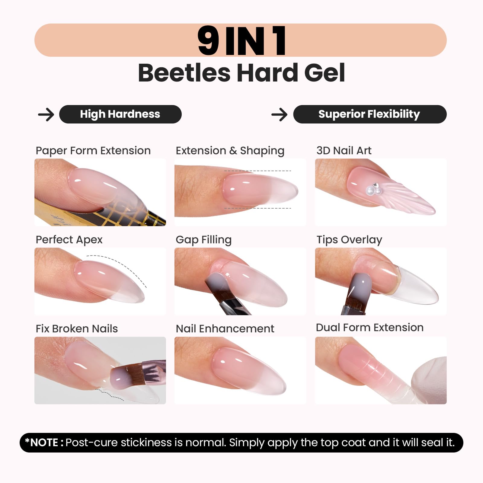 Beetles Builder Gel Mini size jar—portable grip for on-the-go nail techs.
