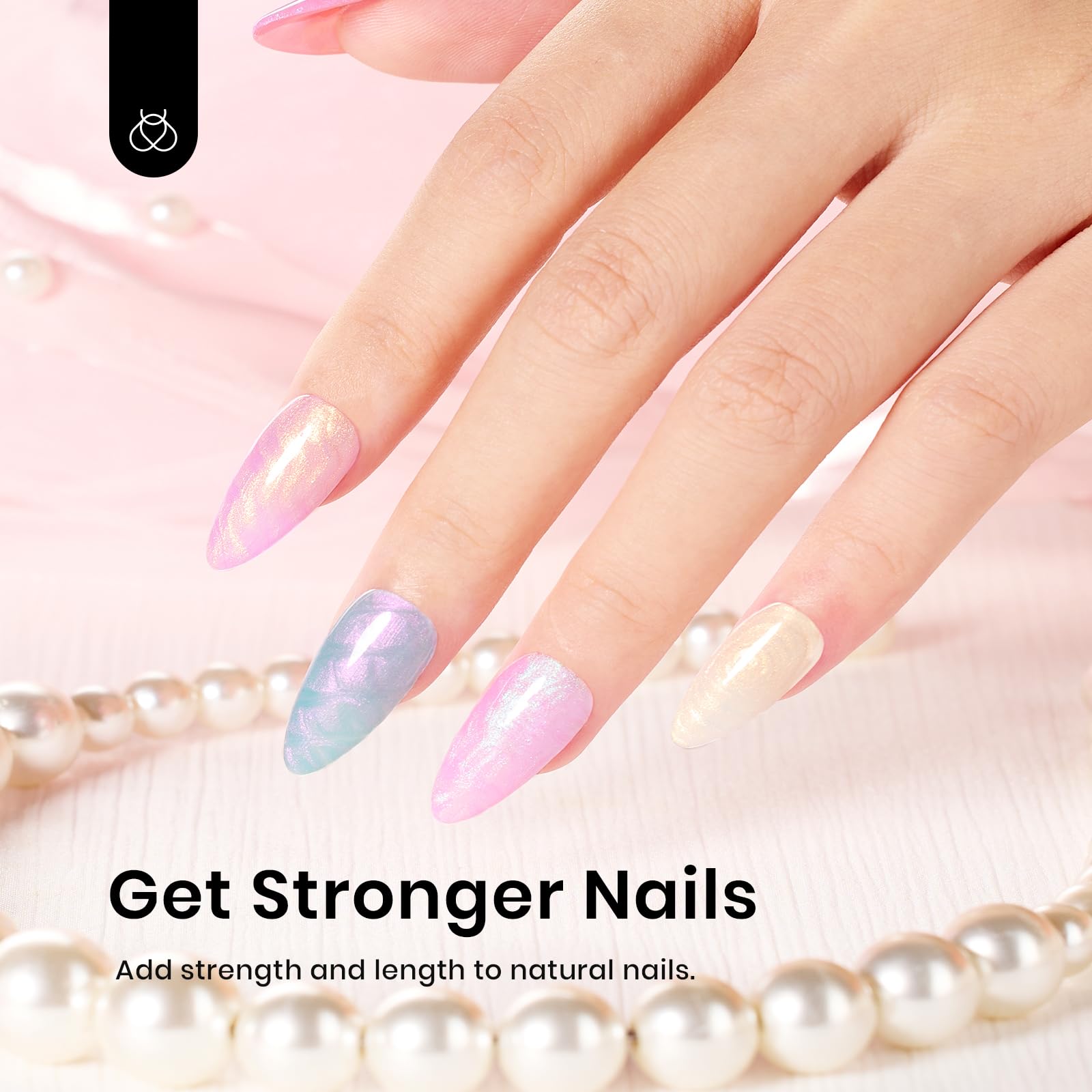 Beetles Builder Gel Mermaid design showcases eye-catching color options.