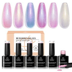 Beetles Builder Gel Pearl Shimmer packaging highlights all-in-one starter kit.