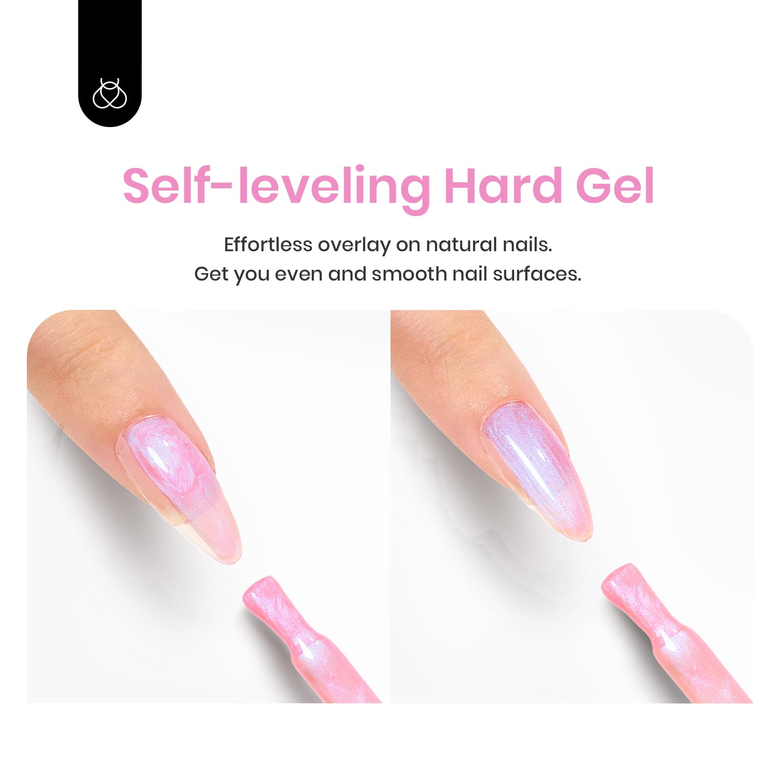 Beetles Builder Gel self-leveling surface creates an even, flawless look.