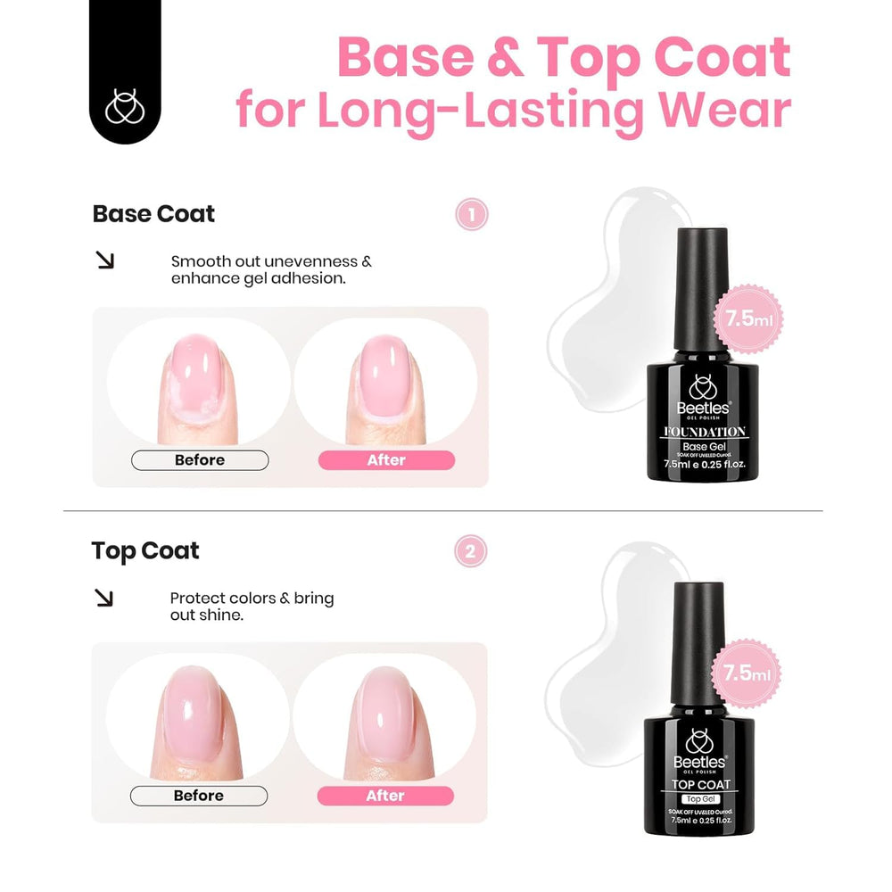 Beetles Builder Gel Set apex-building visible for natural-looking nail curves.
