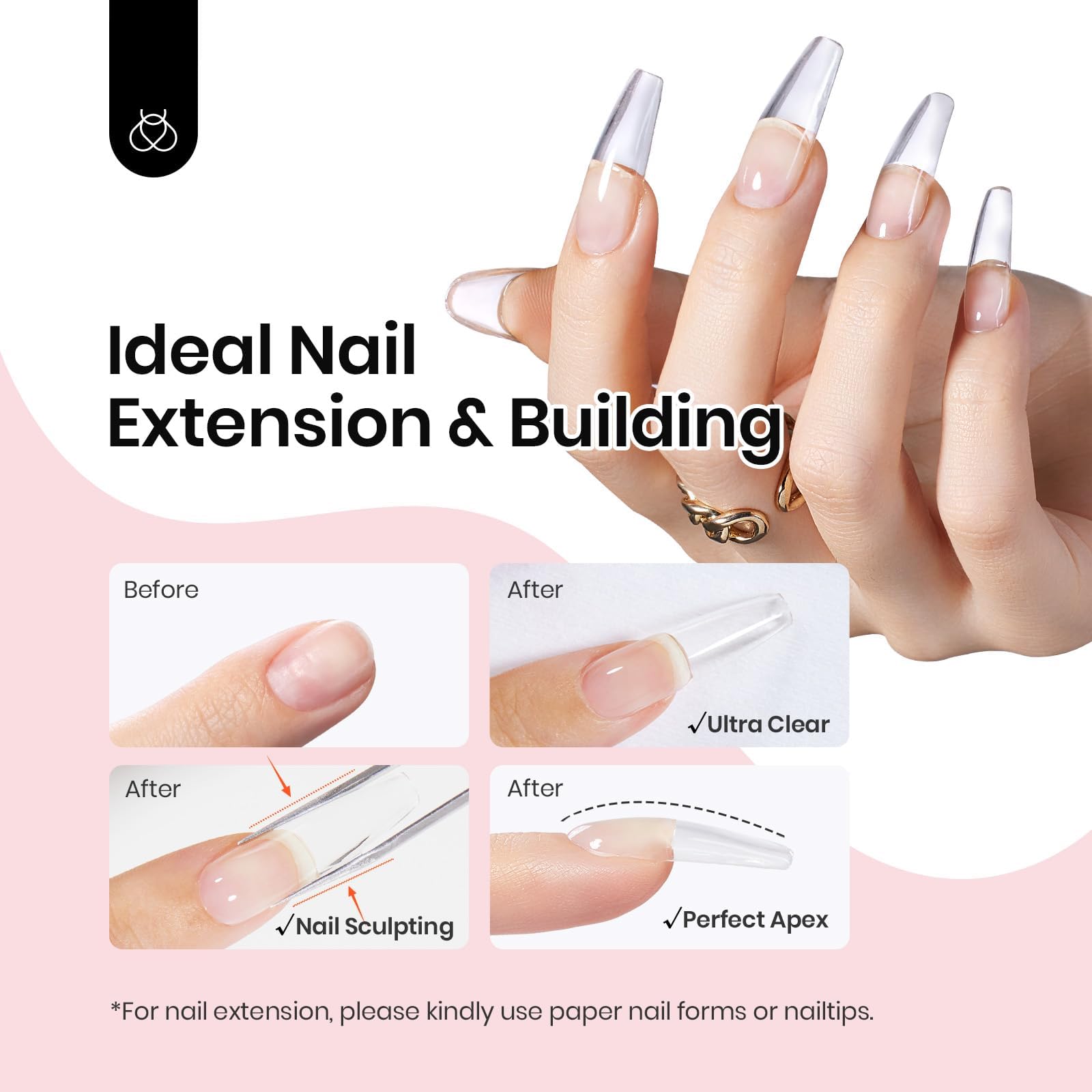 Beetles builder gel smooth texture offers controlled sculpting and precise shaping