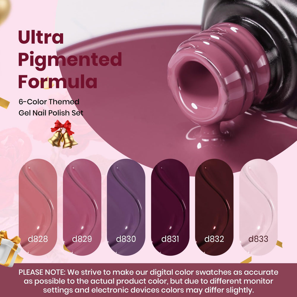 Beetles Burgundy Purple eggplant shade delivers rich color for dramatic gel nails.
