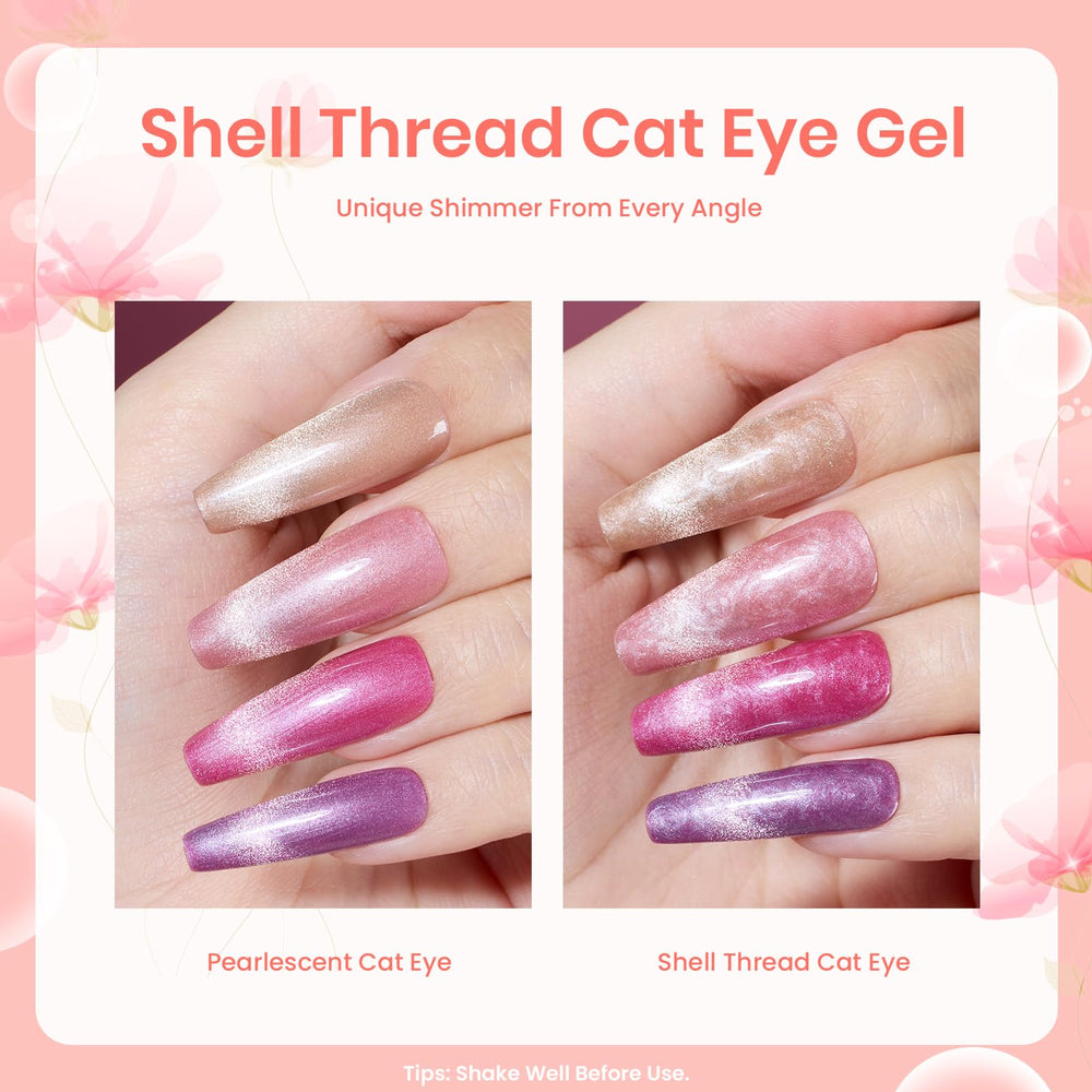 Beetles Cat Eye color swatches displaying 20 shades for mix and match