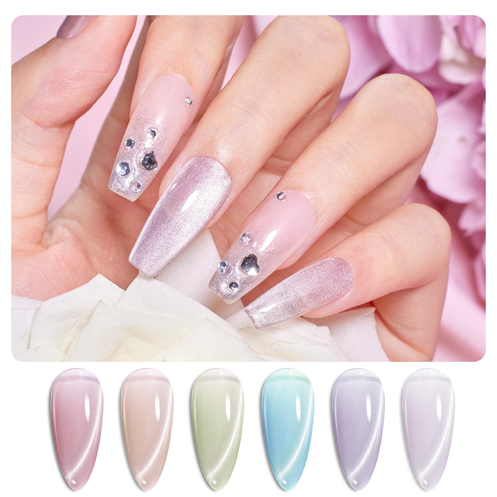 Beetles Gel Polish Cat Eye kit packaging ready as a gift.