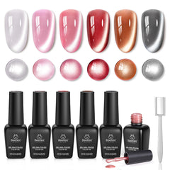 Beetles Cat Eye Gel Nail Polish Set Porcelain Glow packaging for festive nails