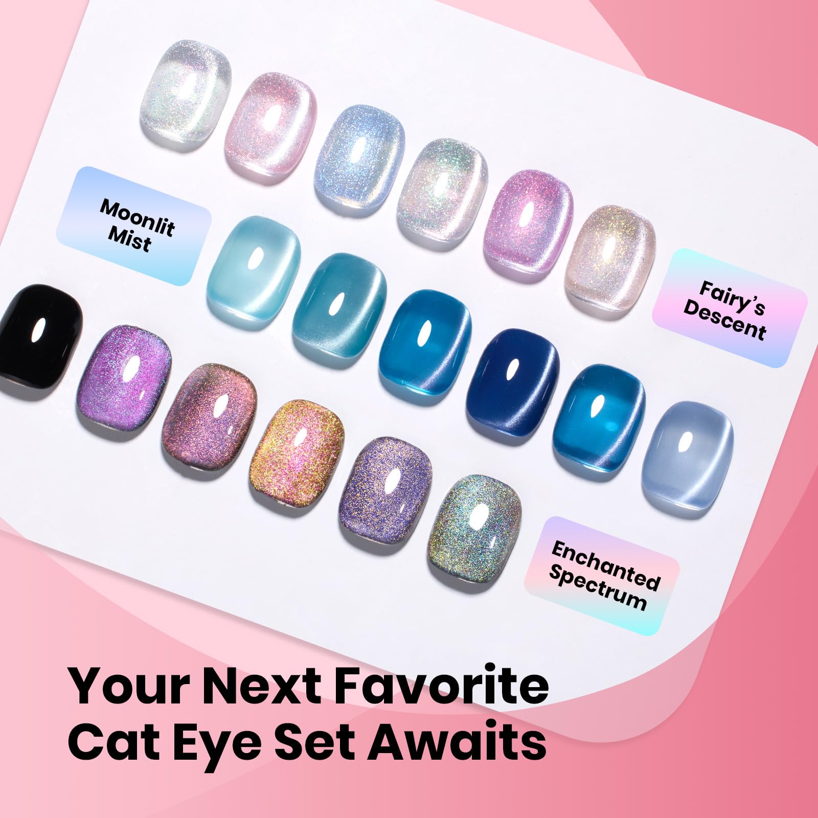 Beetles Cat Eye Gel Nail Polish Set curing under UV/LED lamp for quick manicures