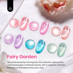 Beetles Cat Eye gel color swatch f395 demonstrates velvet shimmer for a statement manicure.