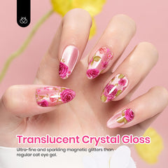 Beetles Cat Eye gel color swatch f397 creates chic gradient effects in seconds.