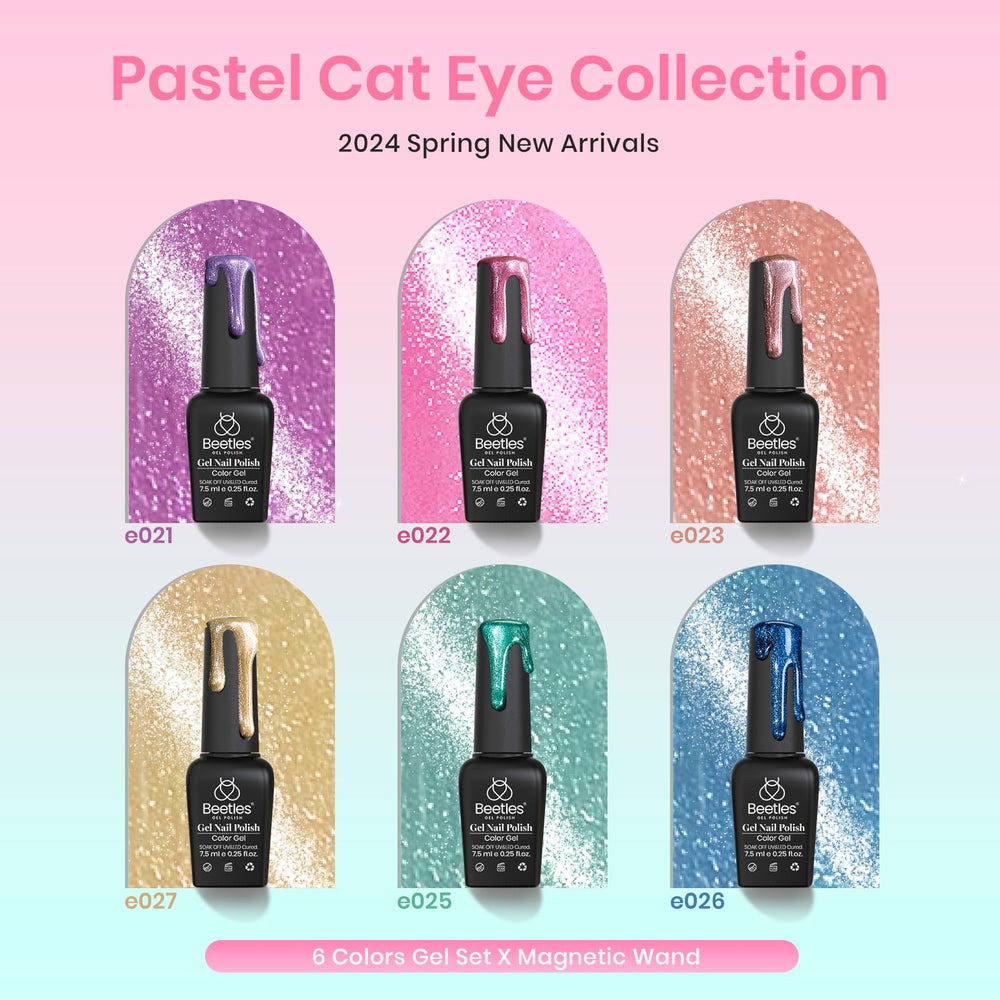 Beetles Valentine gel polishes deliver metallic glitter with magnetic pull.
