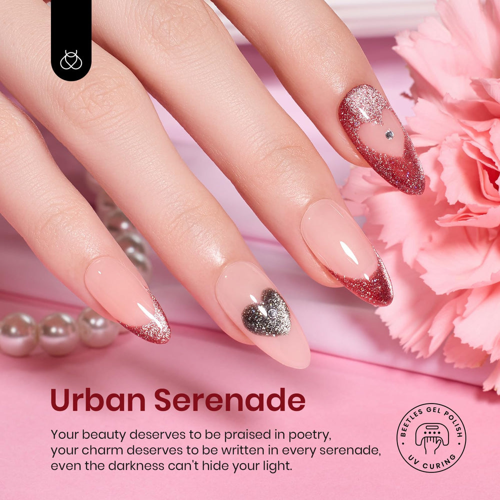Beetles Cat Eye magnet effect demonstration for dramatic cat-eye nails.