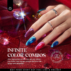 Beetles magnet pen in action over nails creates galaxy-like aurora effects.