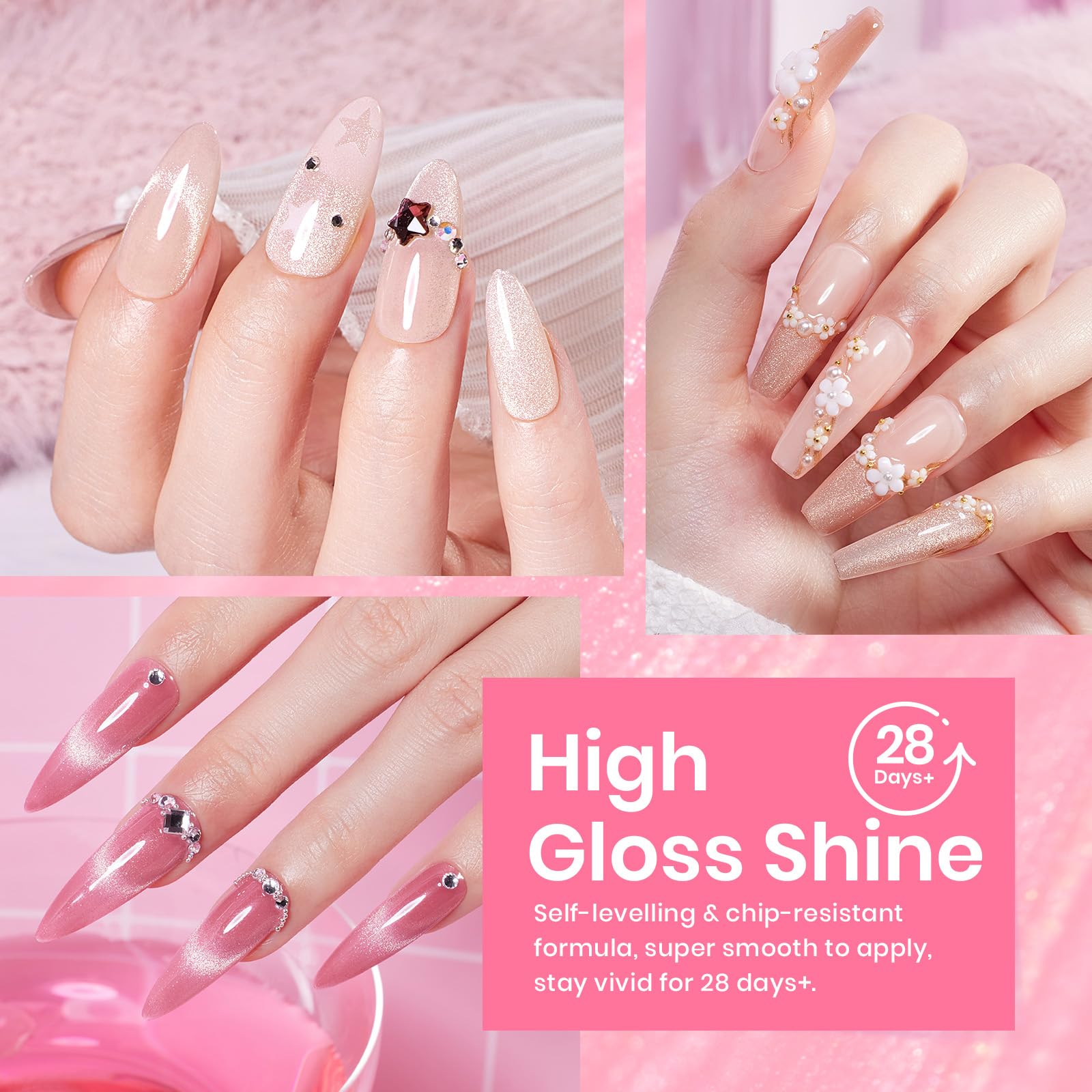 Beetles Cat Eye Magnet Stick creates shifting color effects for chic nails.