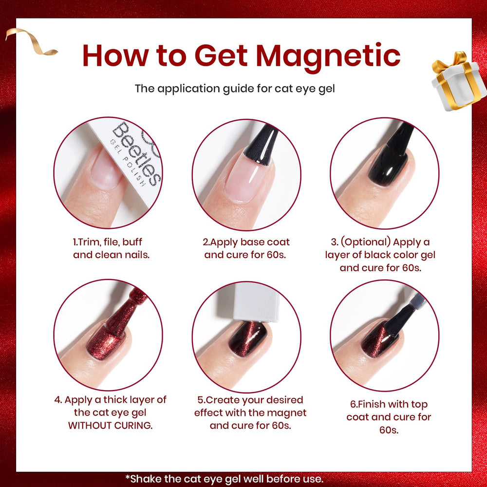 Beetles Gel Polish Magnet Gift image shows included magnet accessory