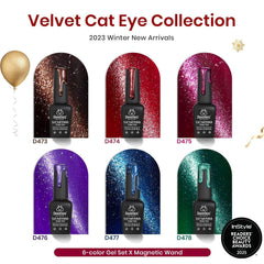 Beetles Cat Eye Shiny Brown gel polish with magnetic depth