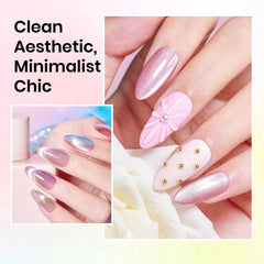 Beetles Gel Polish Cat Eye swatch board shows jelly pastels for soft manicures.