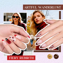 Beetles Christmas Gel Liner Swirl Nails winter art display with dreamy patterns.