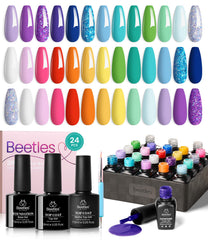 Beetles Christmas gel nail polish set packaging—gift-ready, perfect for holiday nail setups.