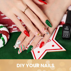 Beetles Christmas gel polish packaging highlights the two-color set and gift-friendly presentation