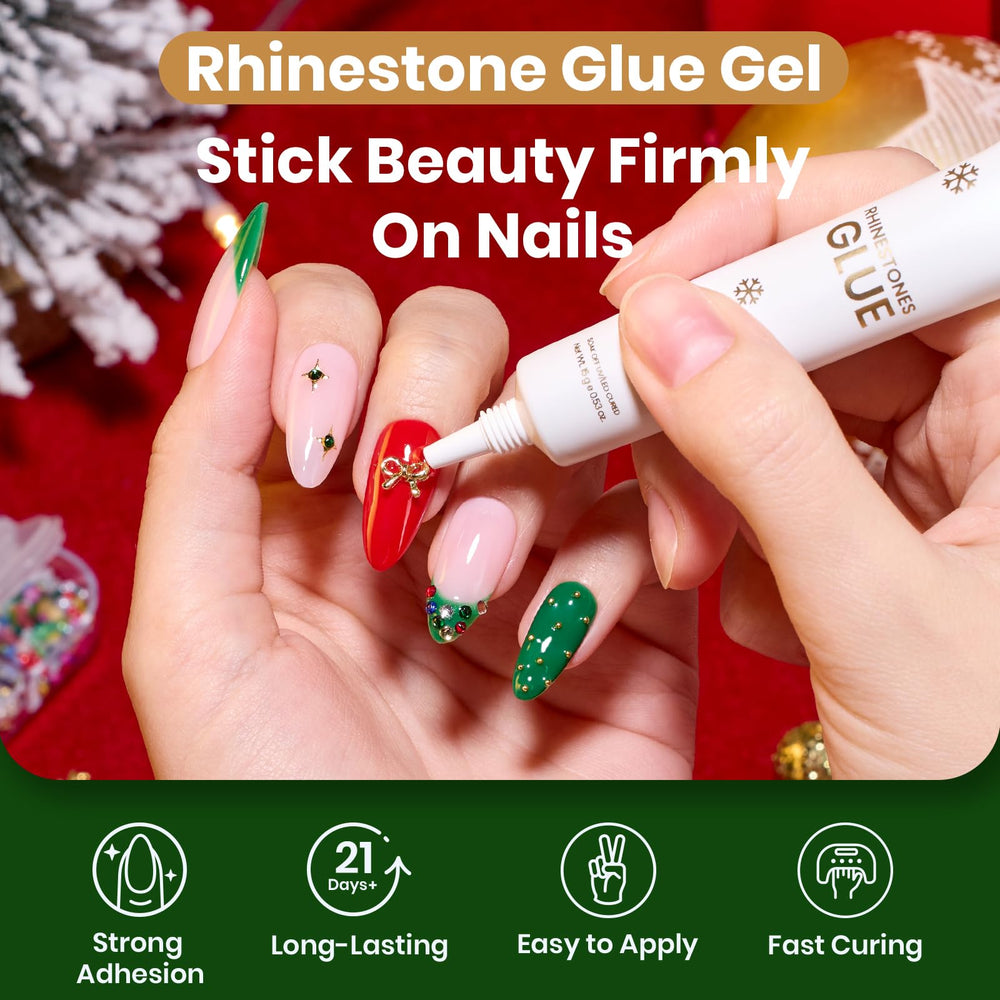 Beetles Christmas glue kit with application tools for quick secure crystal designs.
