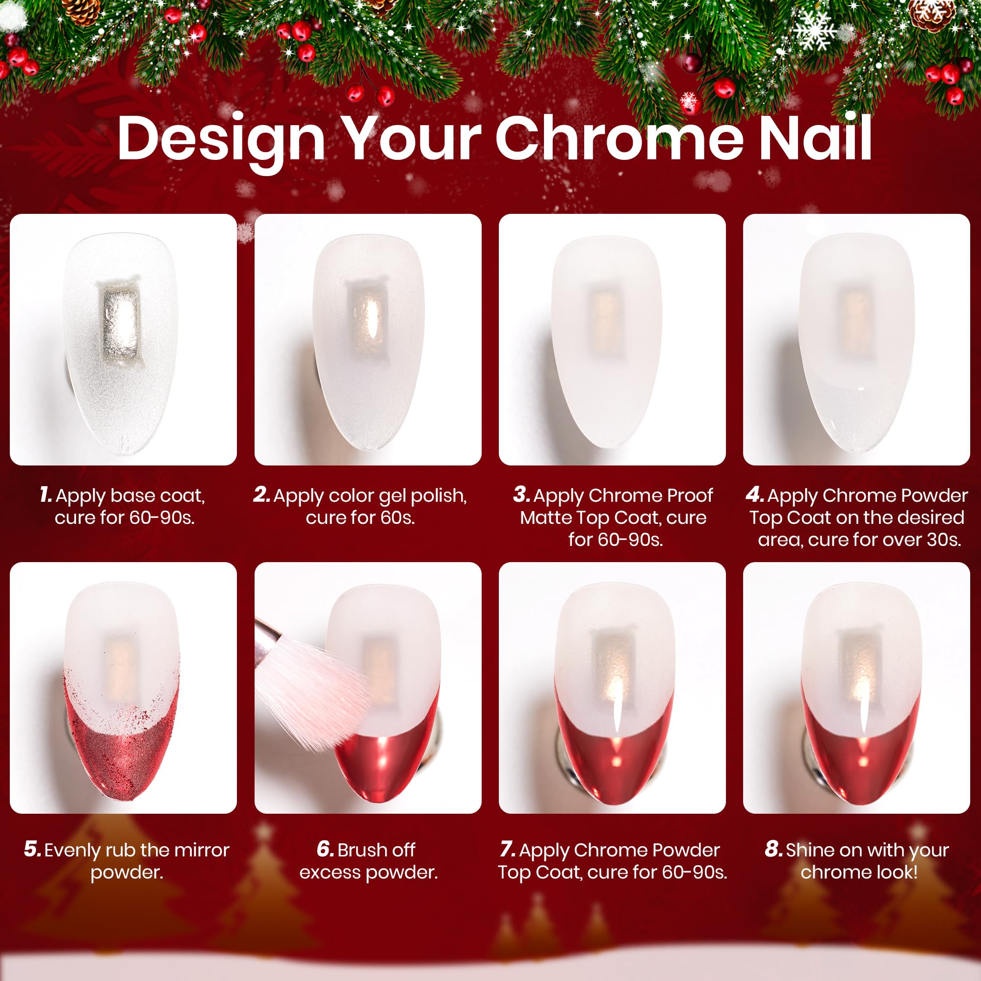 Beetles Christmas chrome kit inspires creative nail designs for celebrations