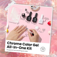 Beetles chrome color gel 7.5ml bottle shines with reflective finish for at-home glam