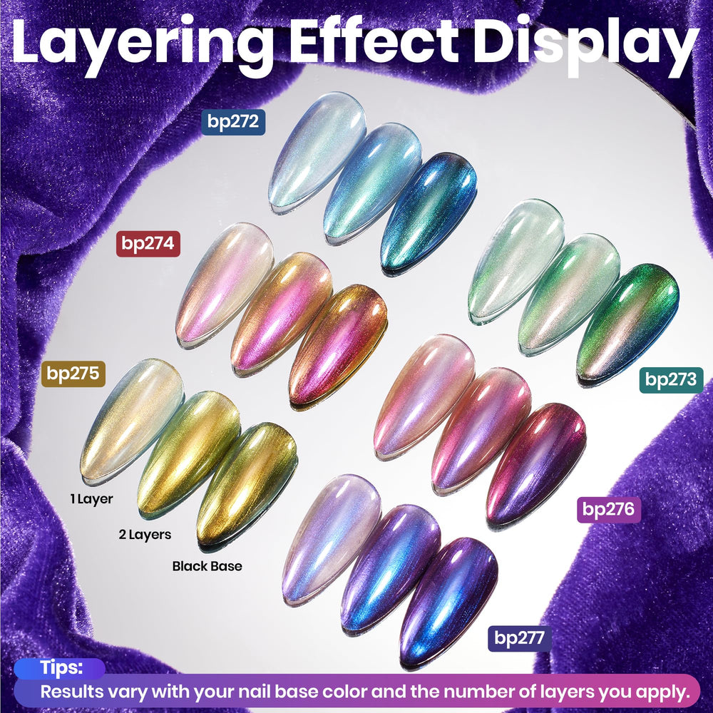 Beetles Chrome Nail Polish Set long-lasting gloss provides durable shine on nails