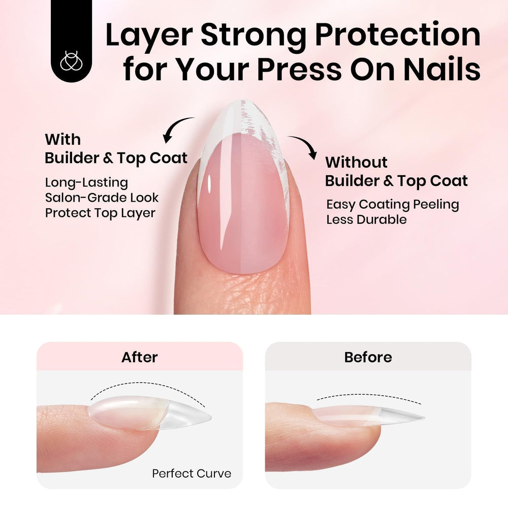Beetles clear press-on nails — transparent tips for natural look