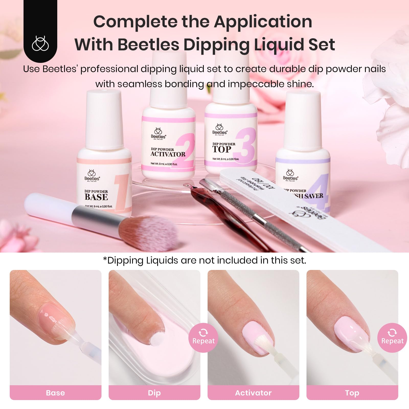 Beetles Dip Powder safe-ingredients cruelty-free: gentle on nails and skin.