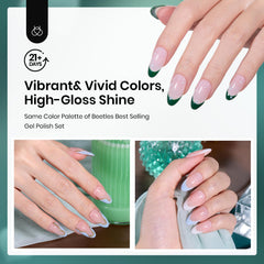 Beetles Dip Powder Nail Kit dark blue shade for bold accents