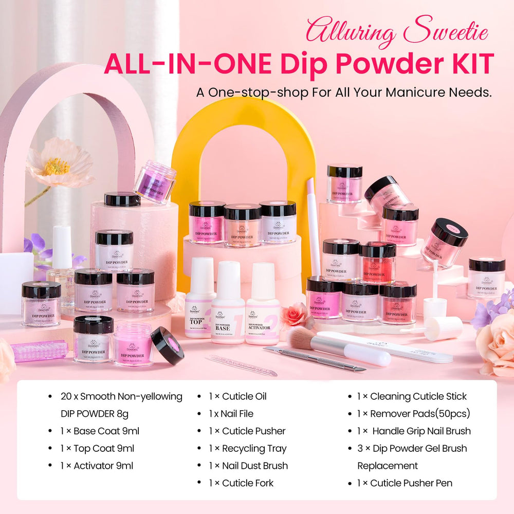 Beetles Dip Powder Nail Kit professional tool set close-up