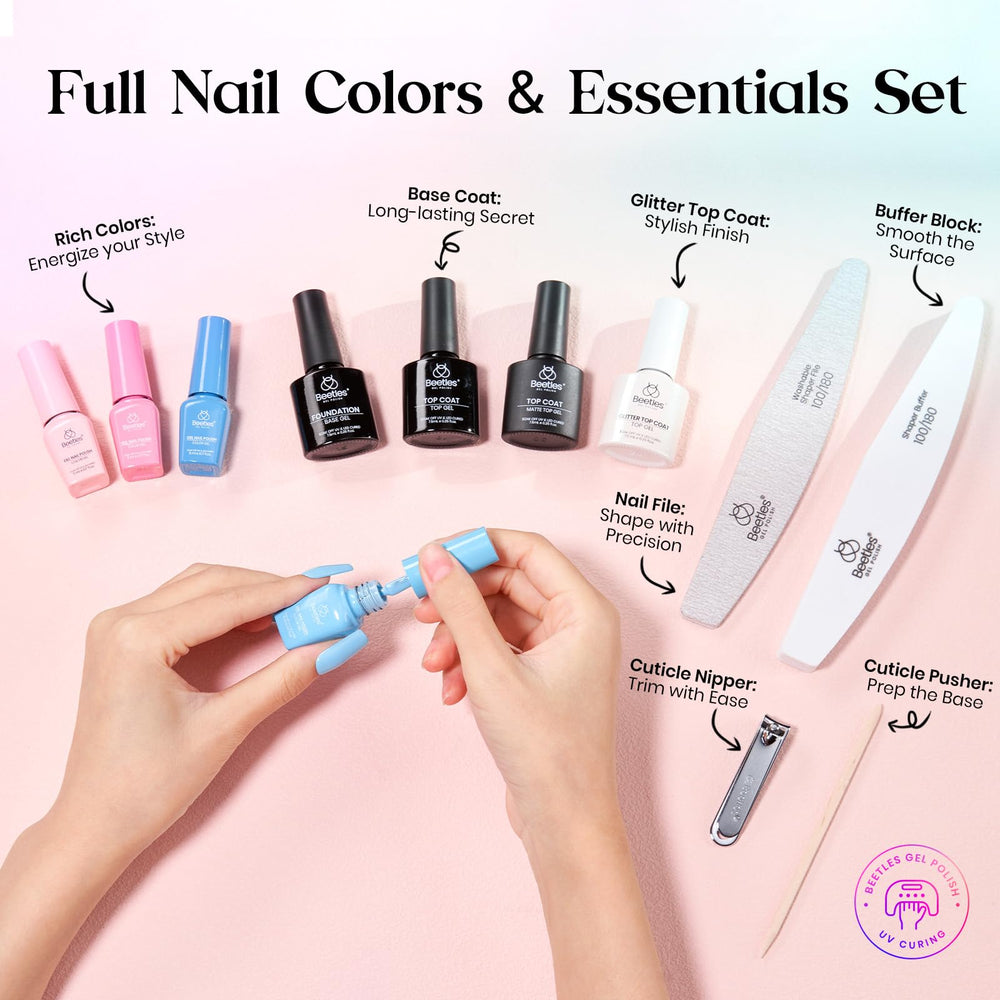 Beetles DIY Nail Art at Home color kit encourages creative results.