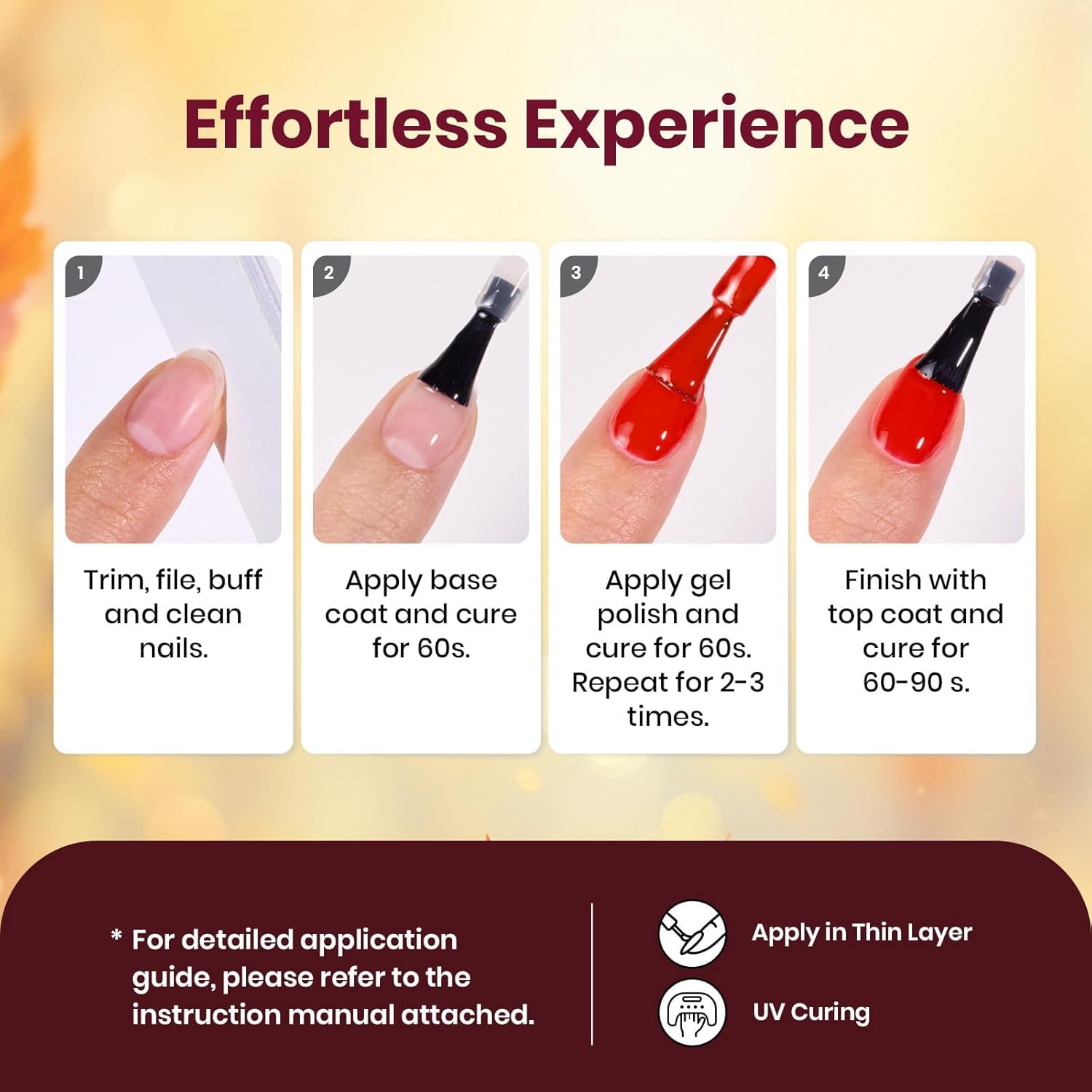 Beetles Fall Gel Nail Polish led-uv-cure image demonstrates quick curing for durable results.