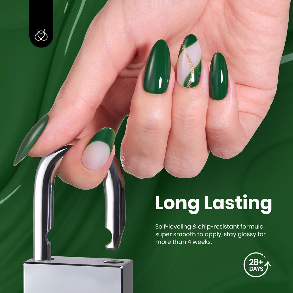 Beetles Fall Gel Nail Polish Set mint green swatch highlights fresh, everyday style.