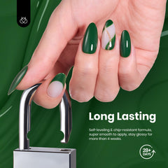 Beetles Fall Gel Nail Polish Set mint green swatch highlights fresh, everyday style.