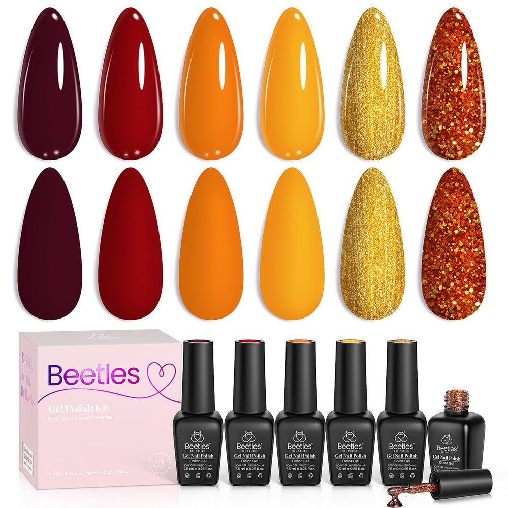 Beetles Fall Gel Nail Polish nail-art-ready look demonstrates versatile DIY designs.
