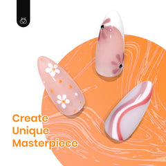 Beetles shade 997—orange hue for bold accent nails.