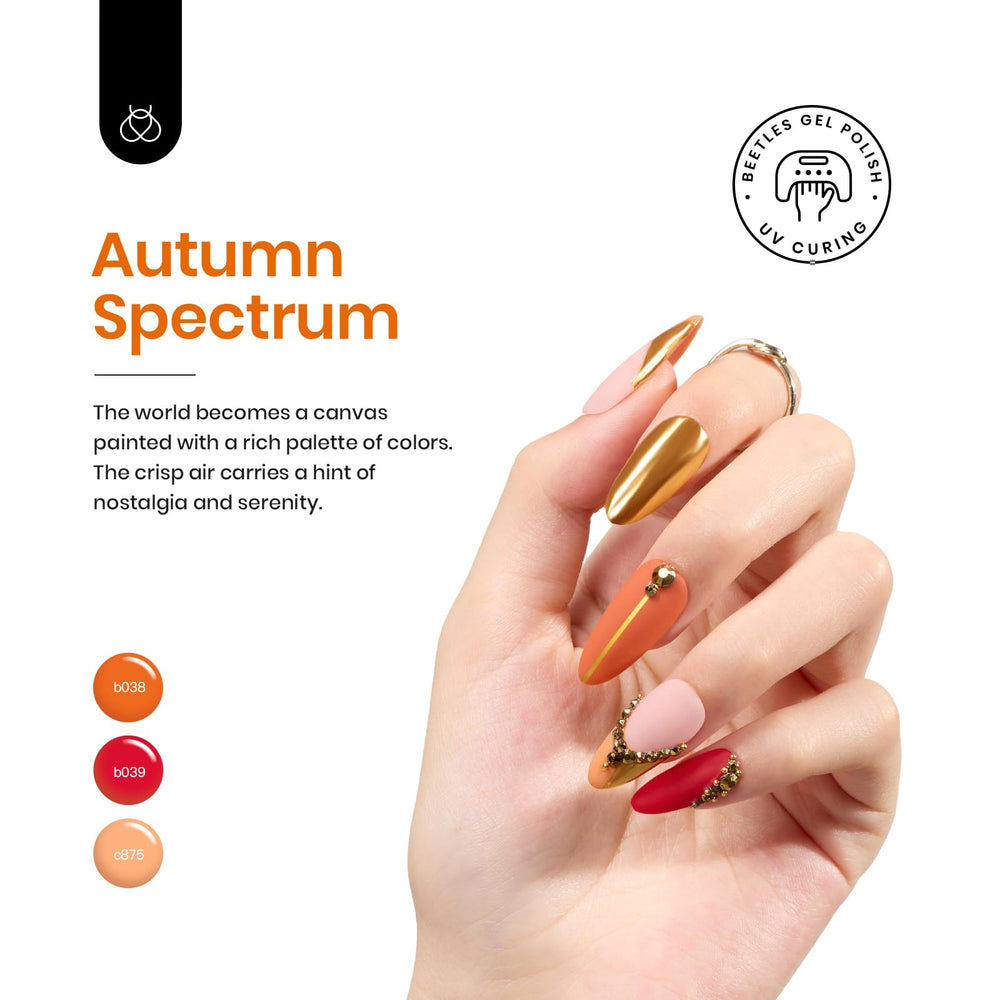 Beetles Fall Gel Polish Set base coat bottle shown for durable foundation.
