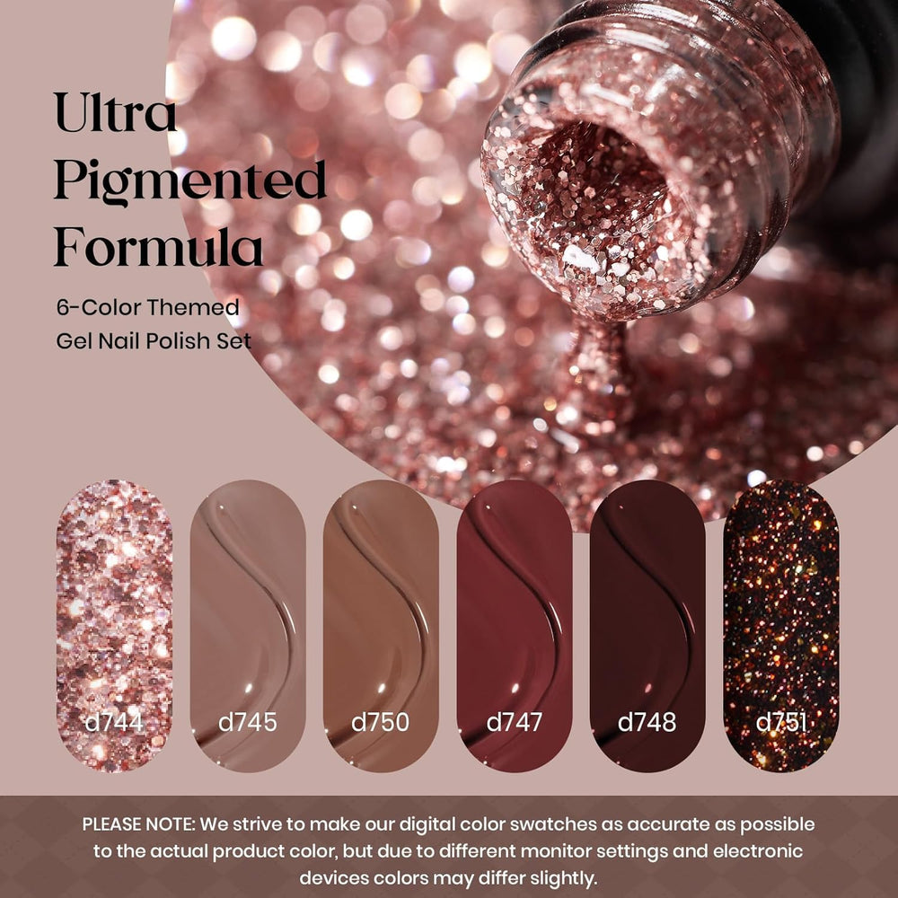 Beetles Fall Gel Polish Set plaid stickers for coordinating academy aesthetics.