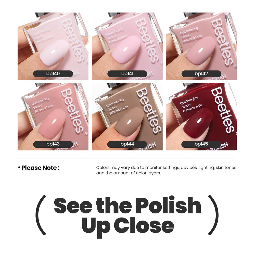 Beetles Fall Nail Polish Set Coconut Mousse holiday-ready manicure look
