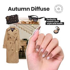 Beetles Fall Nail Polish Set Coconut Mousse swatches on nails for smooth, even coverage