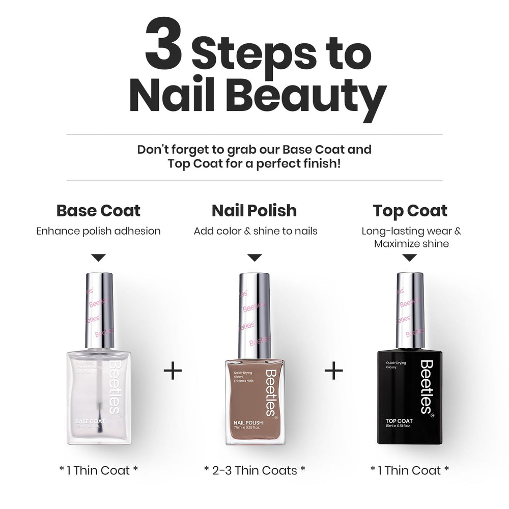 Beetles Fall Nail Polish Set Coconut Mousse quick-dry application in minutes